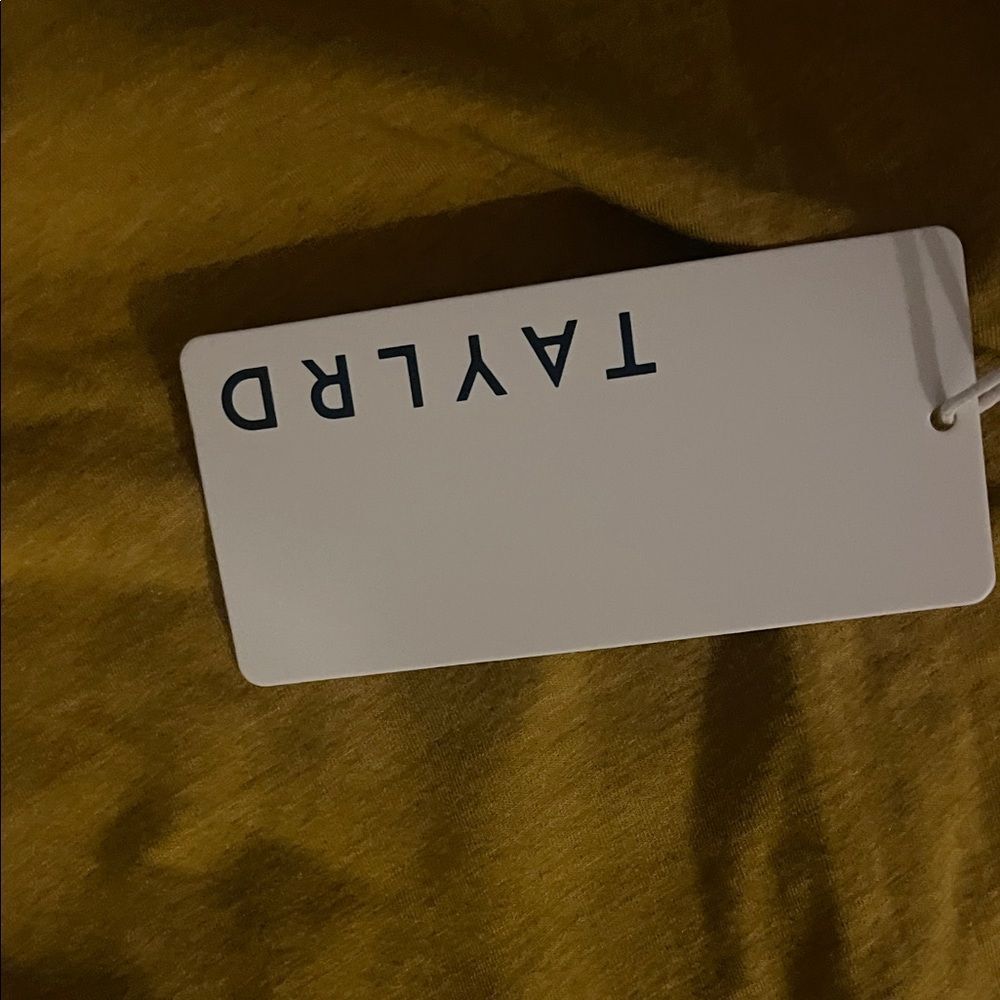 Taylrd nwt Mustard Long Sleeve Henley Shirt - Picture 4 of 5